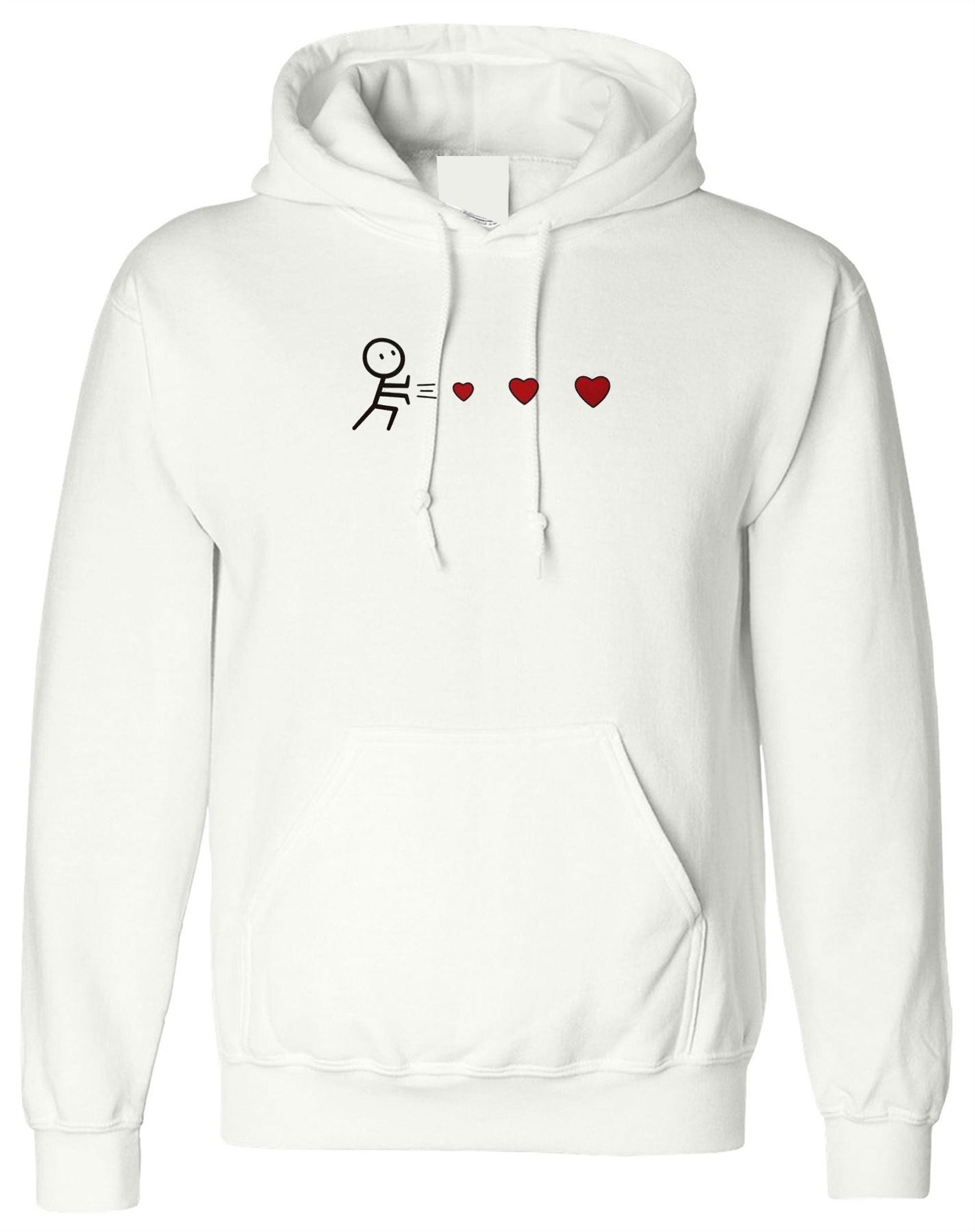 Throwing hearts funny valentines mens womens ladies gift hoodie hoody hood hooded birthday present joke cute