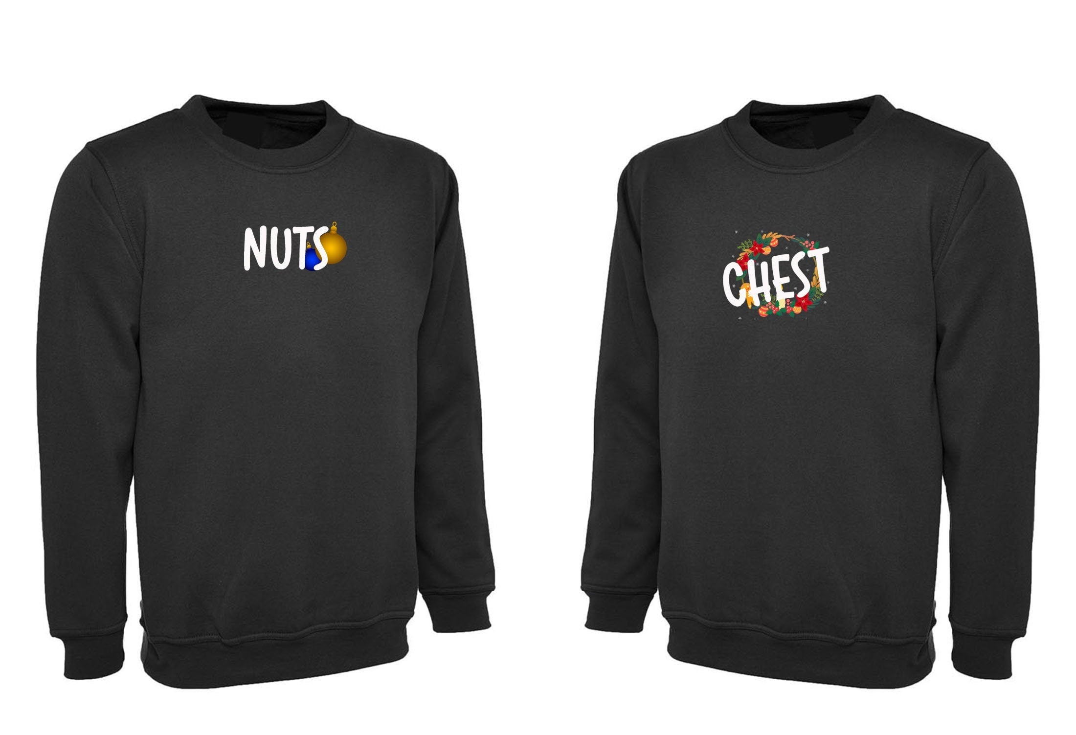 Couple matching christmas shirts sweatshirt jumper sweater shirt chest nuts chestnuts unisex gift cute xmas top outfit funny gift