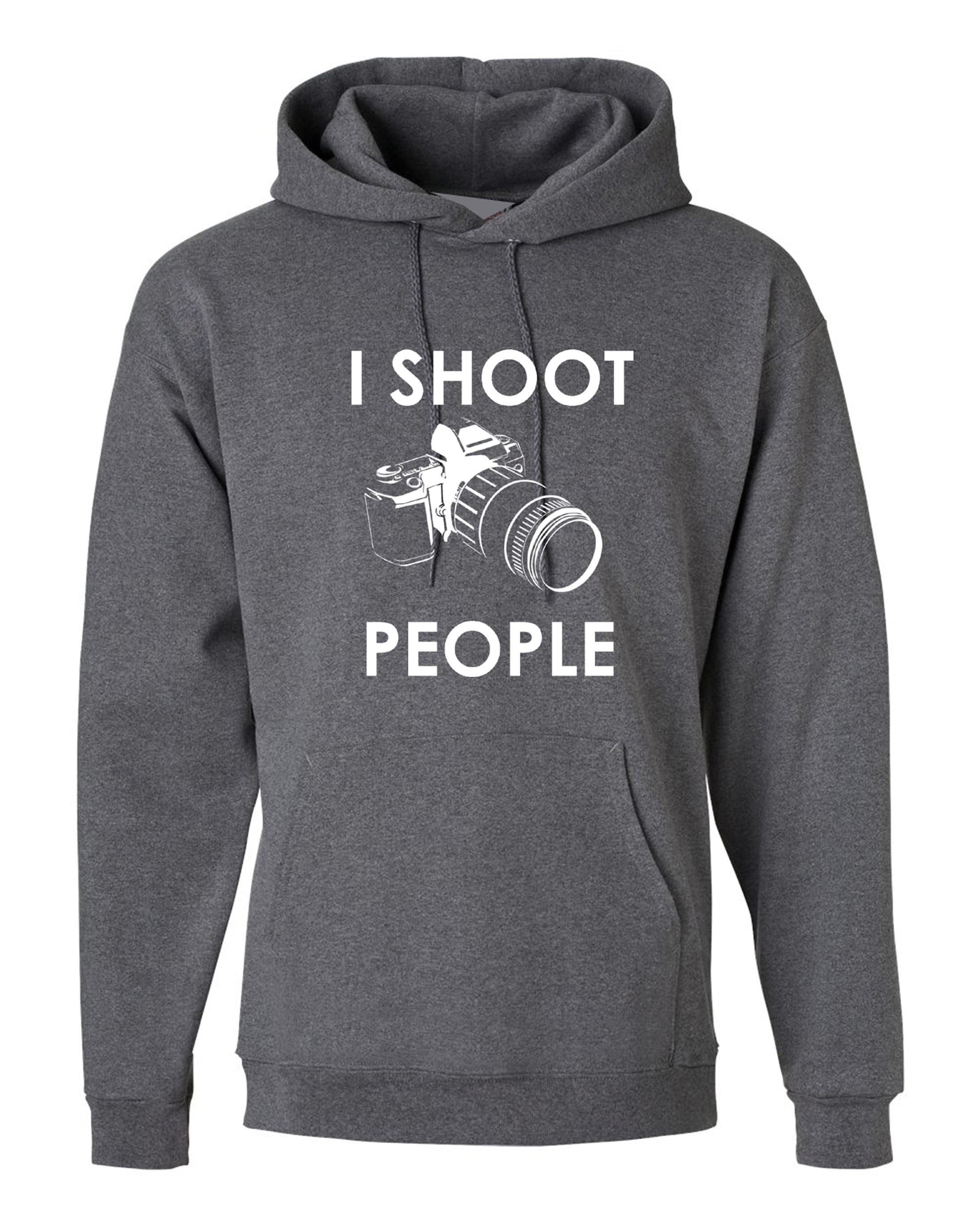 I shoot people funny hoodie hoody hood hooded gift for photographer photography camera dslr present birthday christmas