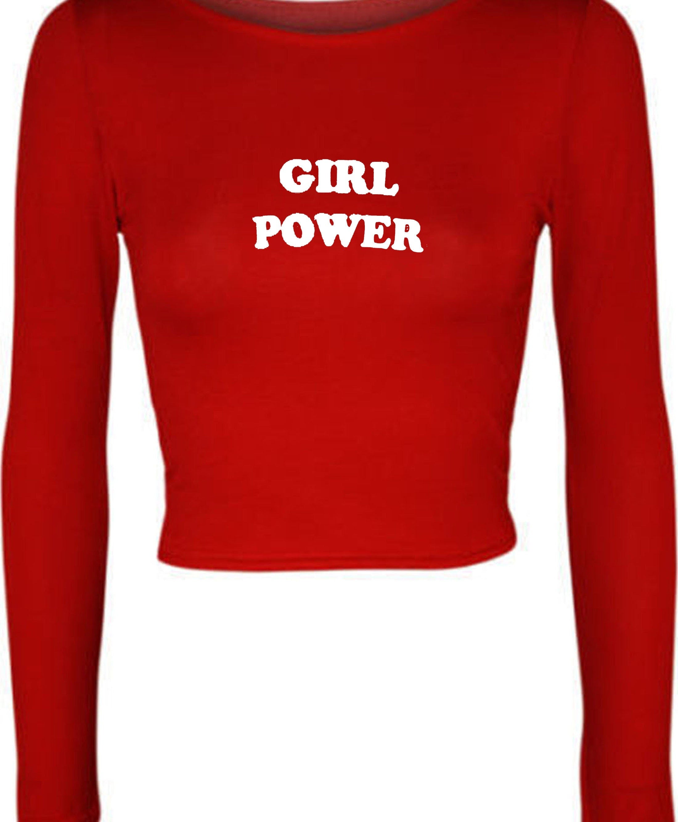 Girl power crop top crop-tops girl power grl pwr, feminist, girl power, feminist feminism protest womens day gift