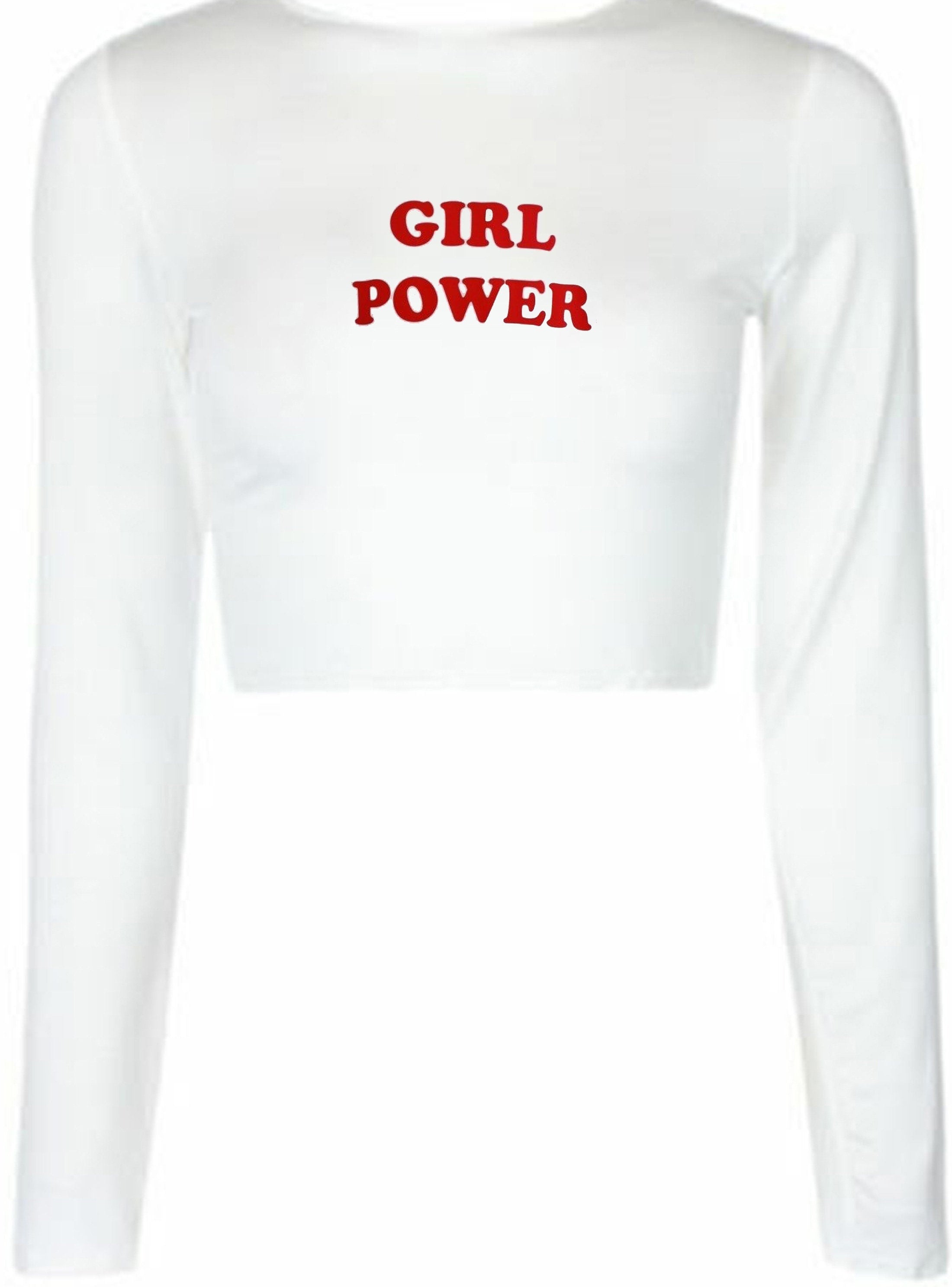 Girl power crop top crop-tops girl power grl pwr, feminist, girl power, feminist feminism protest womens day gift