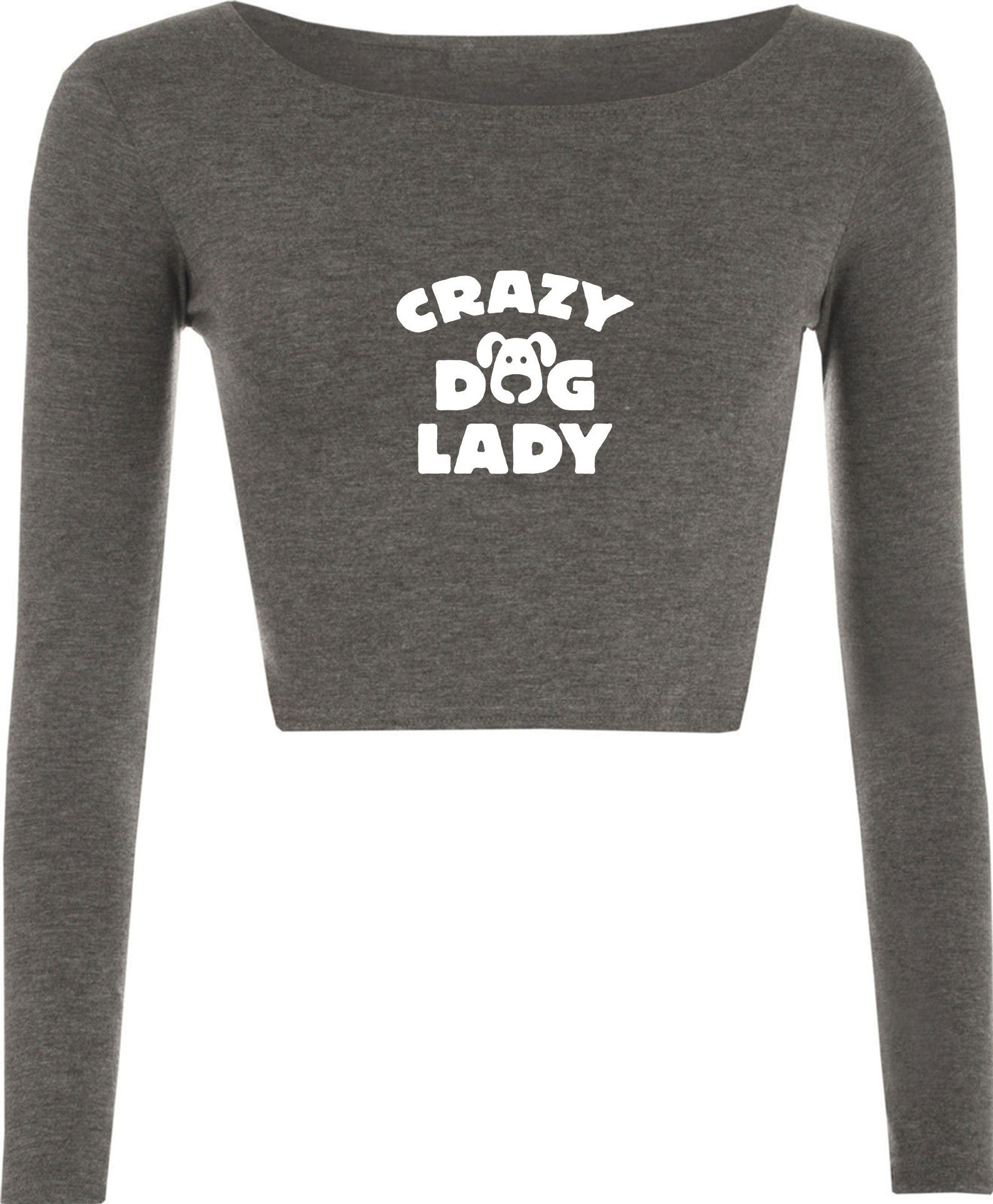 Crazy dog lady crop top crop-tops funny top for womens ladies unisex gift for dog lovers birthday present xmas top