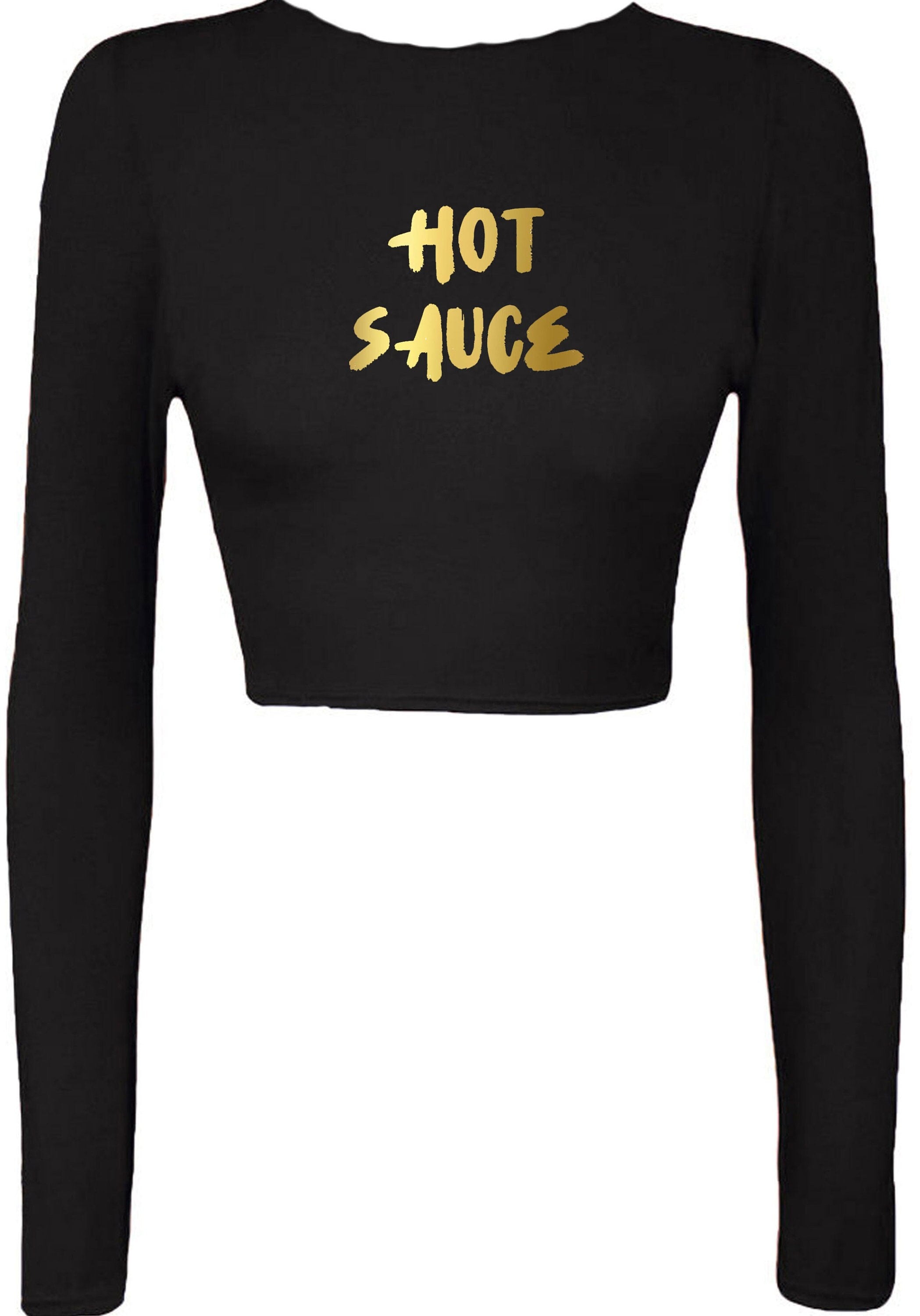 Hot sauce funny ladies crop tops croptop crop-top womens birthday gift gf valentines top partywear pool golf font