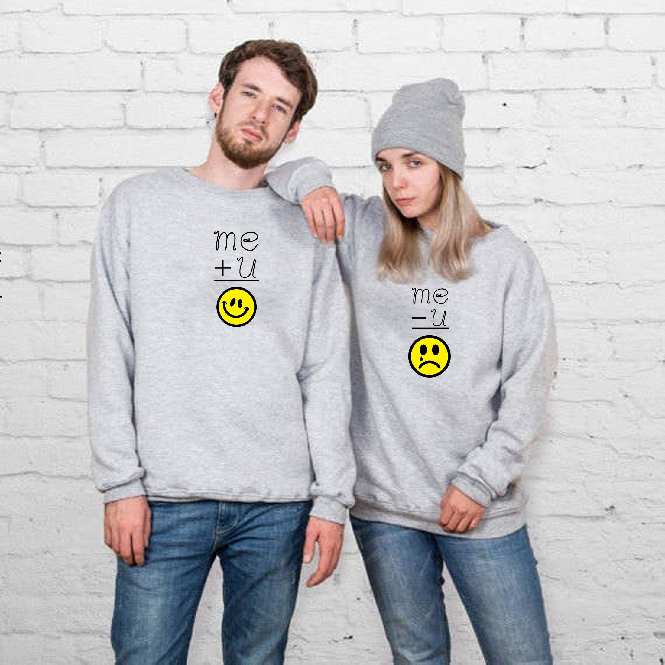 Couple Matching Shirts Nothing Without You Sad Sweatshirt Jumper Sweater Shirt joke Valentine's Day Wedding anniversary BF GF Husband Wife