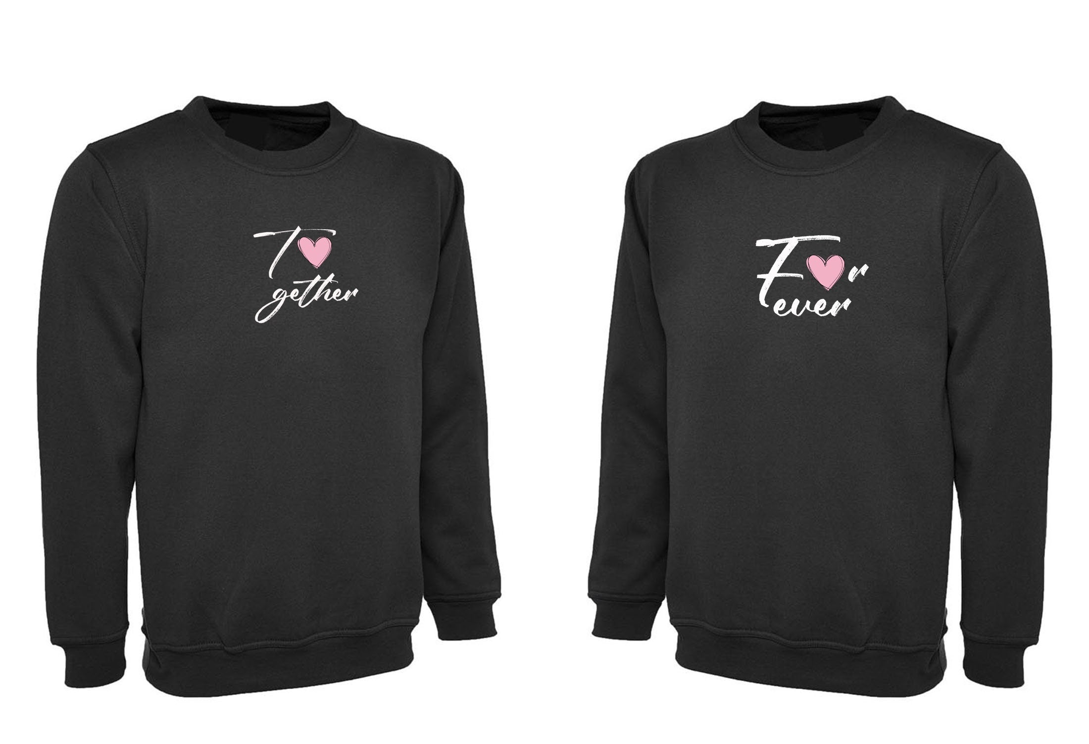 Couple Matching Shirts Together Forever Cute Sweatshirt Jumper Sweater Shirt joke Valentine's Day Wedding anniversary BF GF Husband Wife