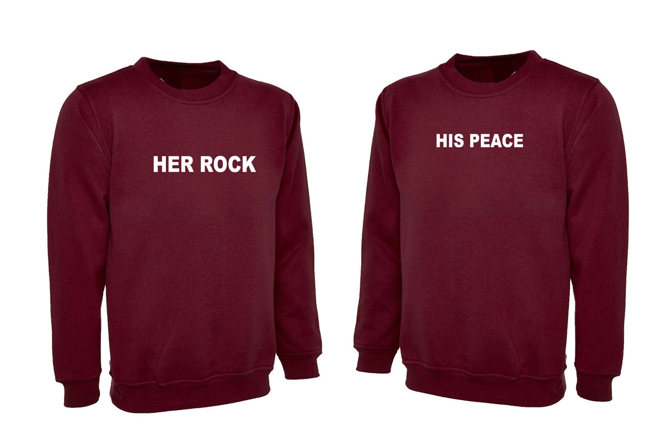 Couple matching funny shirts his peace her rock sweatshirt jumper sweater shirt joke valentines outfit wedding love marriage anniversary