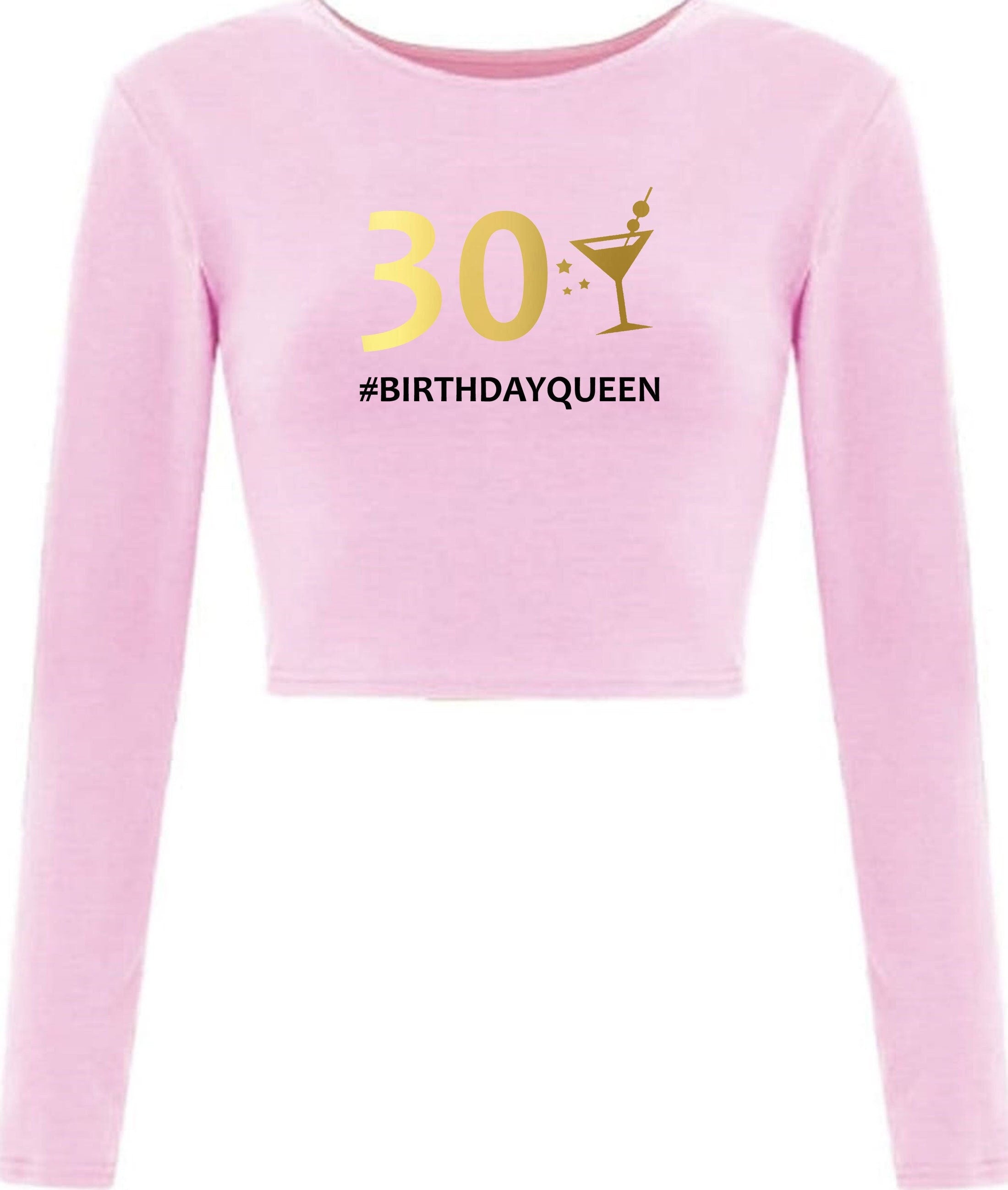 Ladies 30 birthday queen crop tops croptop crop-top funny 30th birthday 1991 sister party gift top customised personalized date