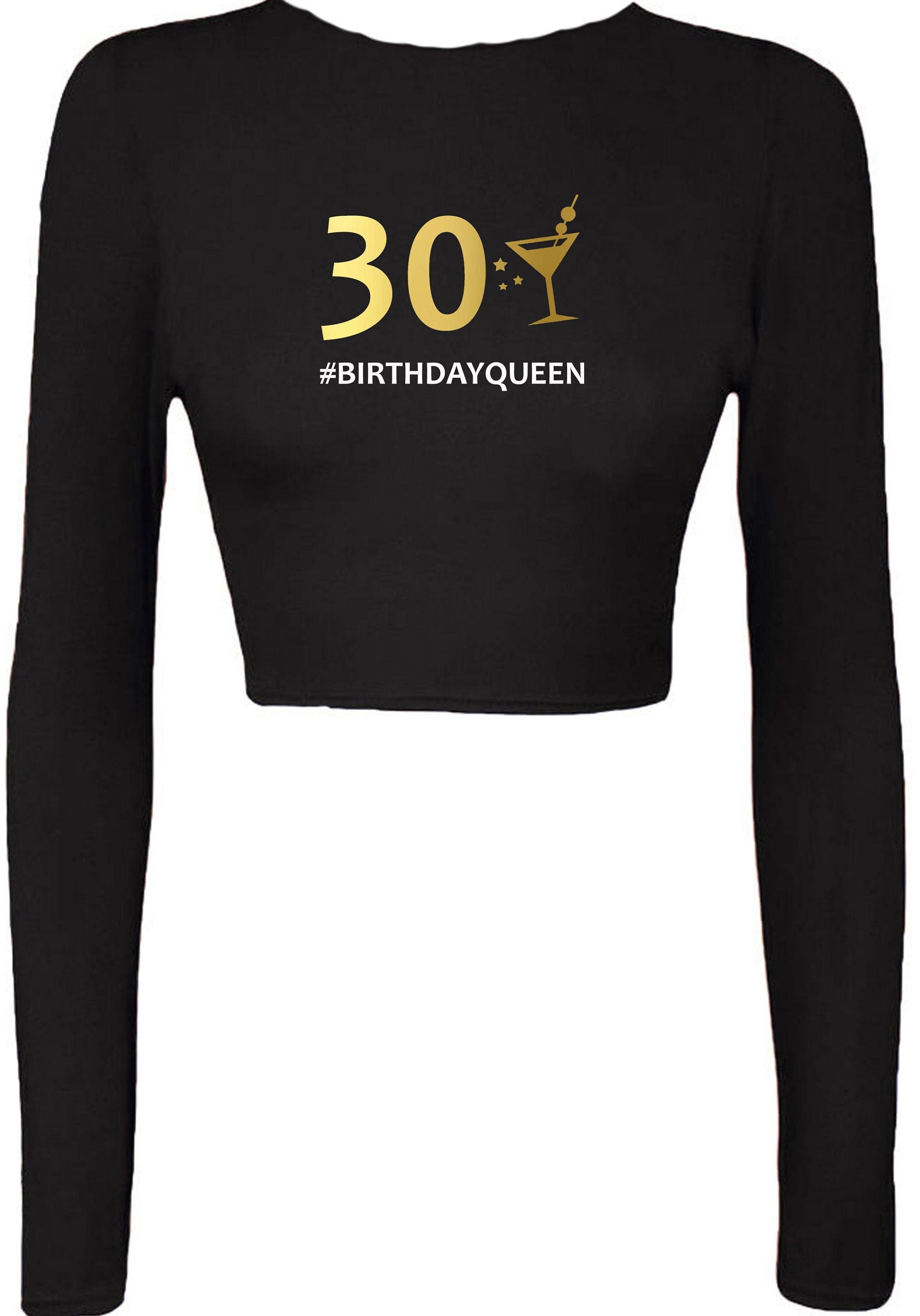 Ladies 30 birthday queen crop tops croptop crop-top funny 30th birthday 1991 sister party gift top customised personalized date