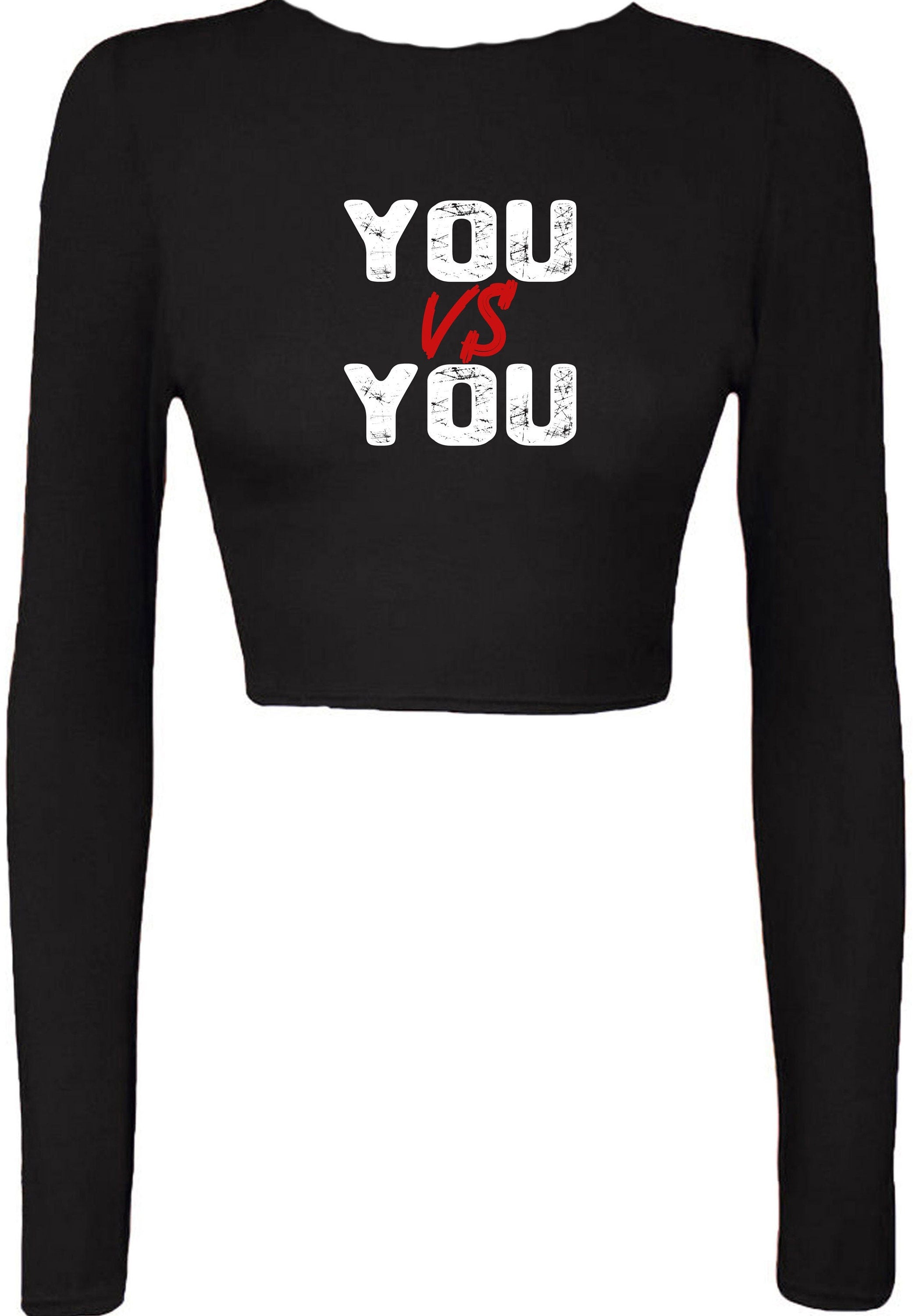 You v/s you crop tops crop-top croptop motivational idea inspirational gym workout unisex mens womens ladies funny xmas