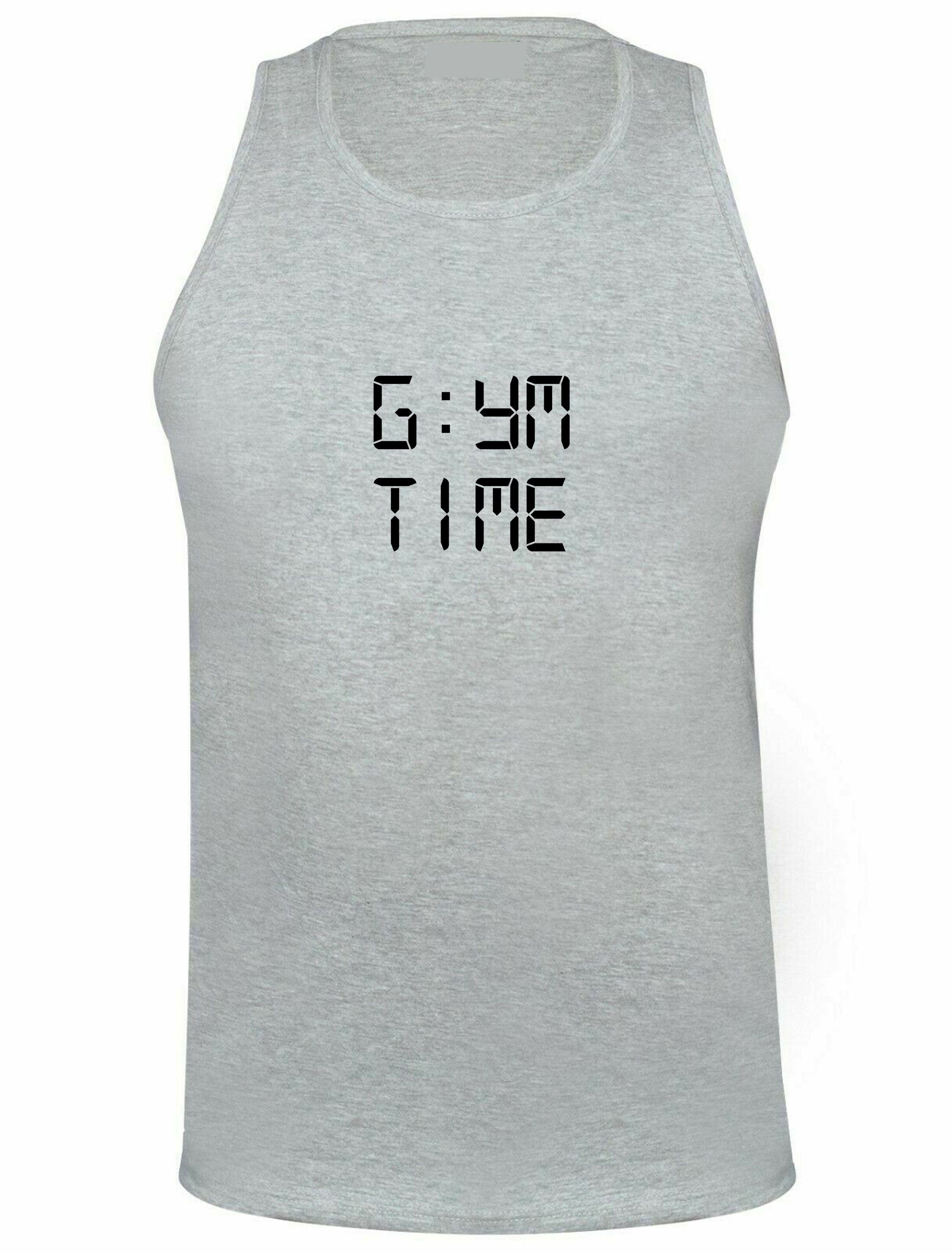 Gym time funny mens womens ladies vest vests top hank unisex gift for gym lovers workout exercise nma boxing jigging yoga analog