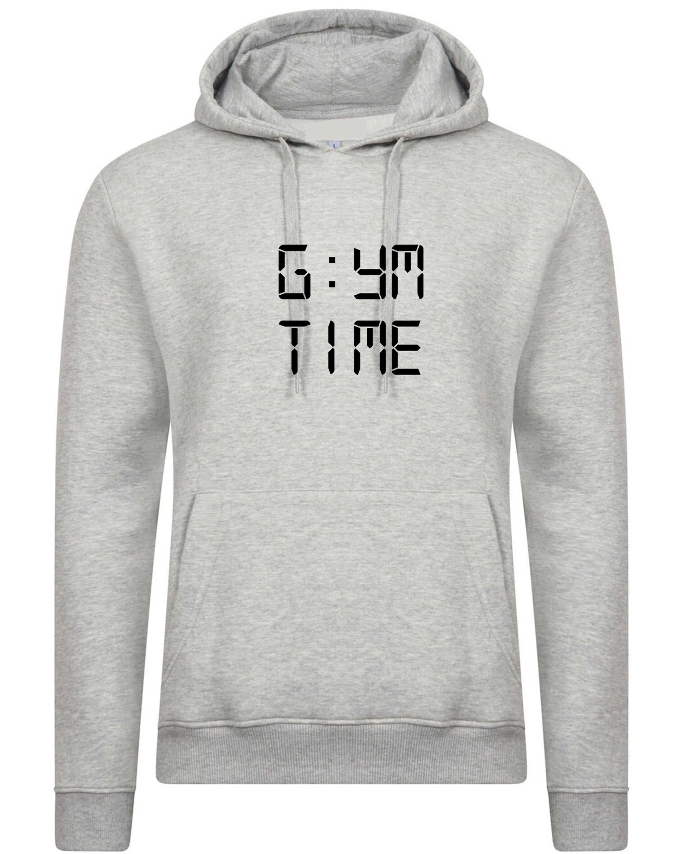 Gym time funny mens womens ladies hoodie hoody hood hooded gift for gym lovers workout exercise nma boxing jigging yoga analog