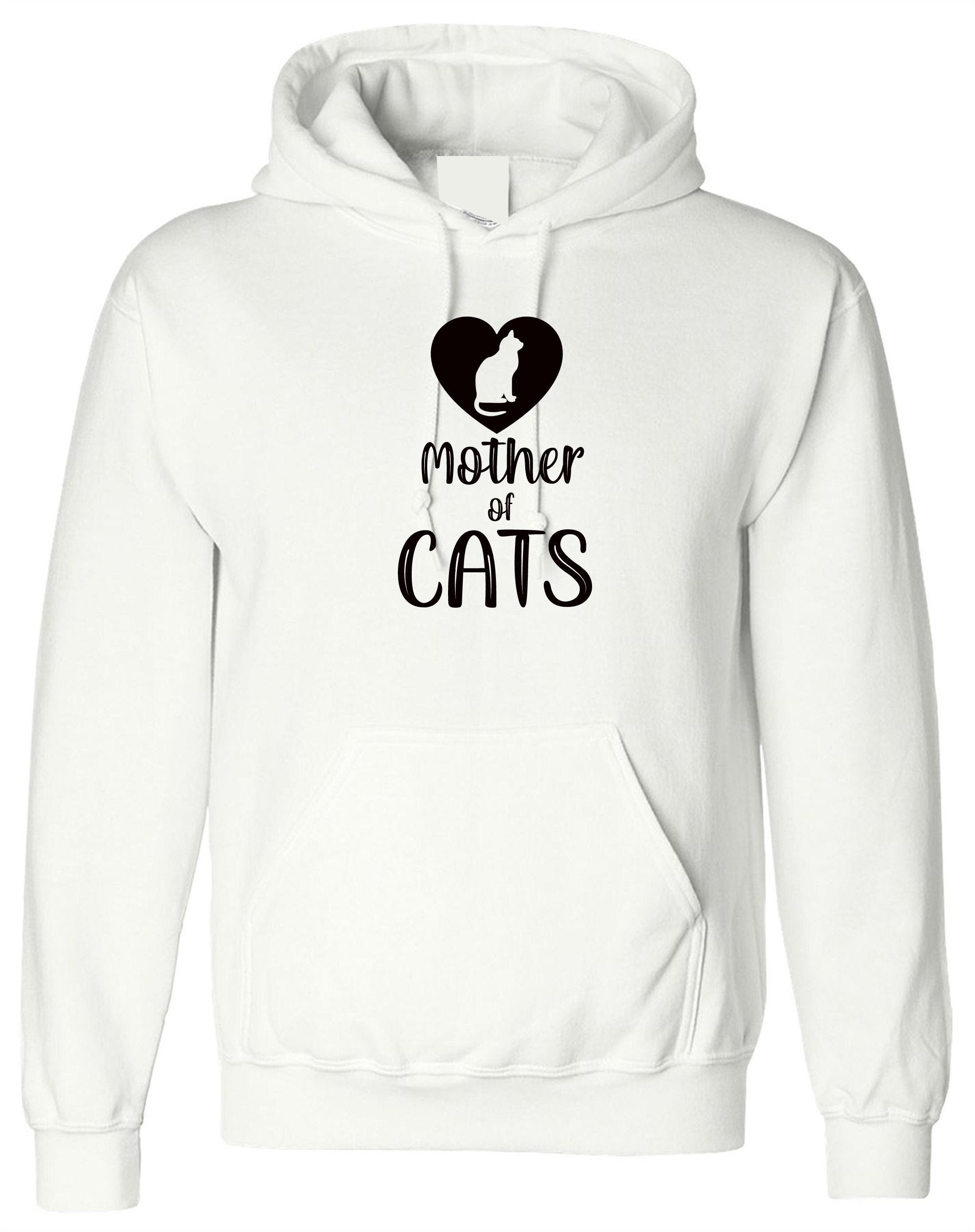 Mother of cats funny hoodie hoody hood hooded ladies womens birthday gift xmas top christmas present for cat lovers parody joke