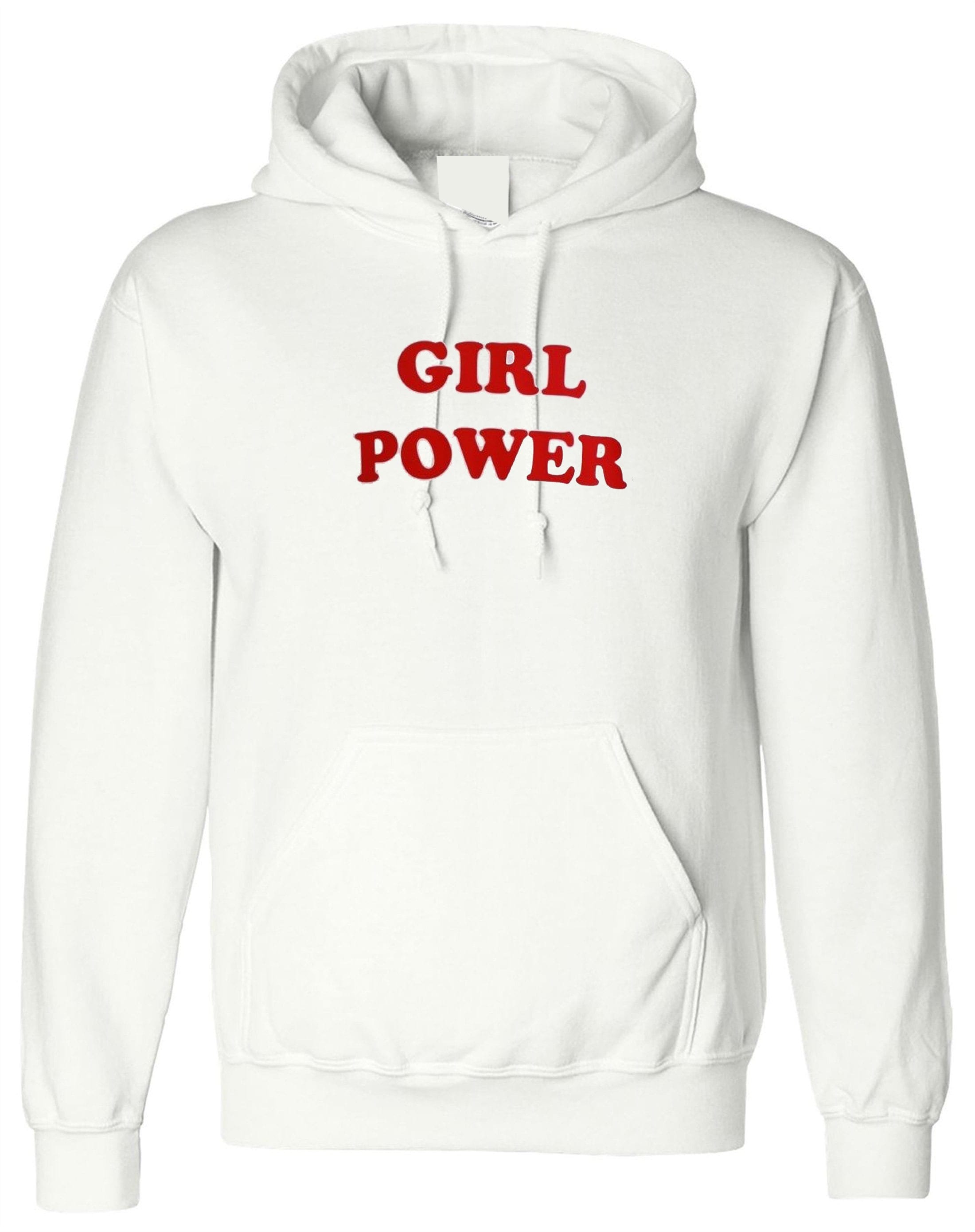 Girl power hoodie hoody hood hooded girl power grl pwr, feminist, girl power, feminist feminism protest womens day gift