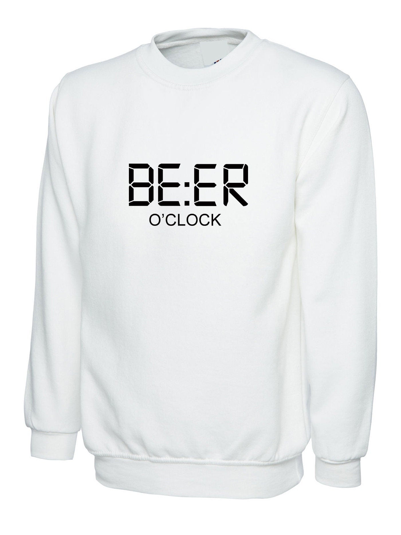 Beer o clock sweatshirt jumper sweater shirt gift for beer lovers mens present birthday idea joke novelty funny unisex xmas