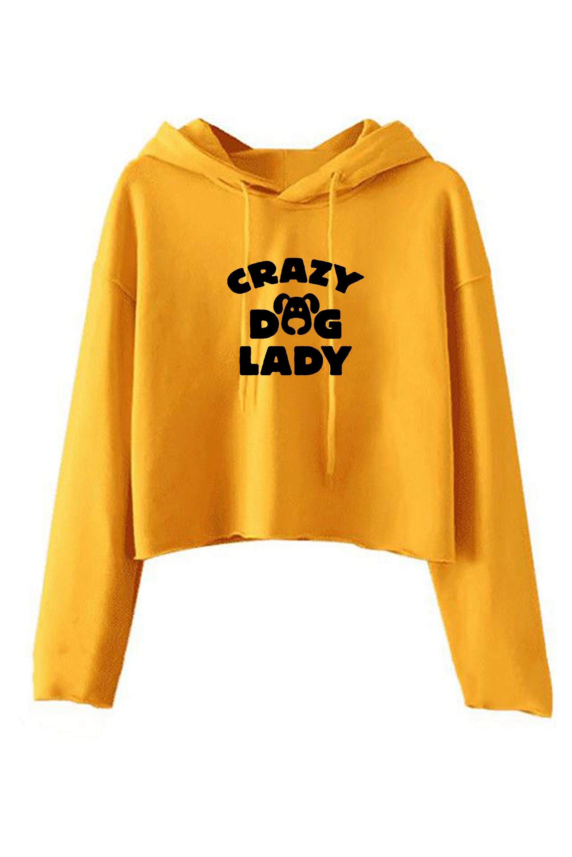 Crazy dog lady crop top crop-tops hoodie hood hooded funny top for womens ladies unisex gift for dog lovers birthday present xmas top