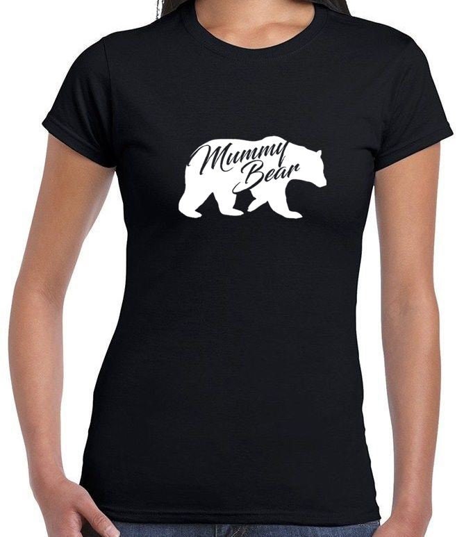 Mummy bear t-shirt tshirt t shirt tee shirt_ladies & unisex sizes womens mother's day birthday gift mum mama christmas top funny present