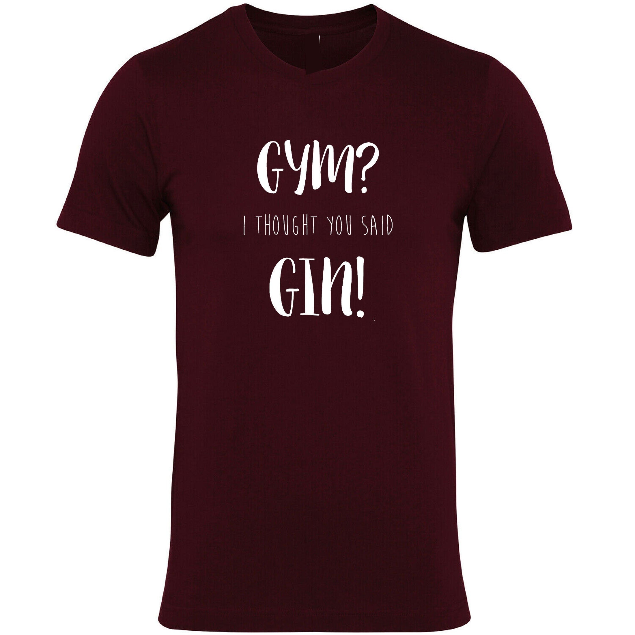 Gym i thought you said gin t shirt t-shirt tshirt tee shirt top funny workout unisex joke gift gin lover foodie i hate gym