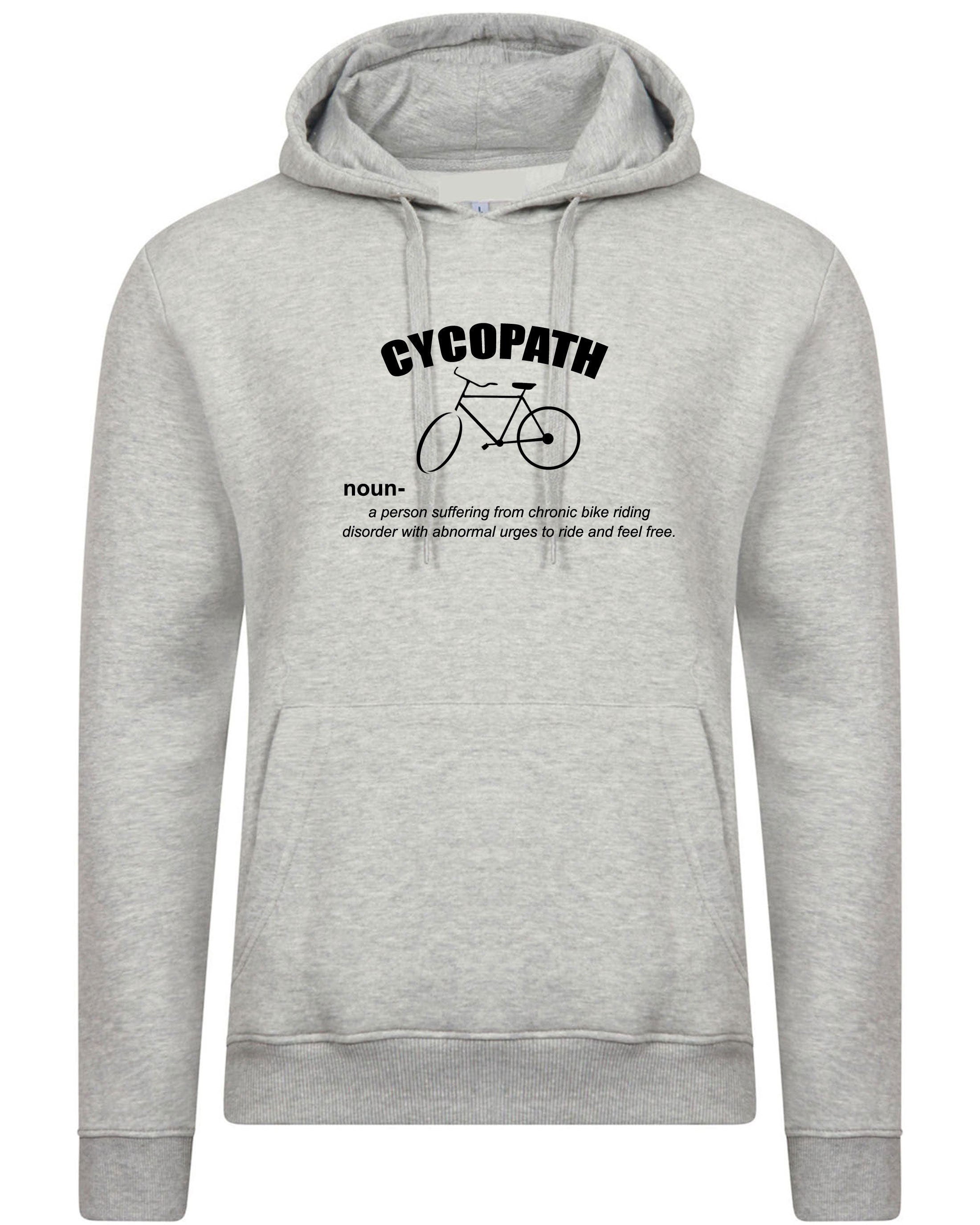 Cycopath hoodie funny cycling cycle lover gift hoody gift for mens womens birthday gym workout joke idea present hood hooded