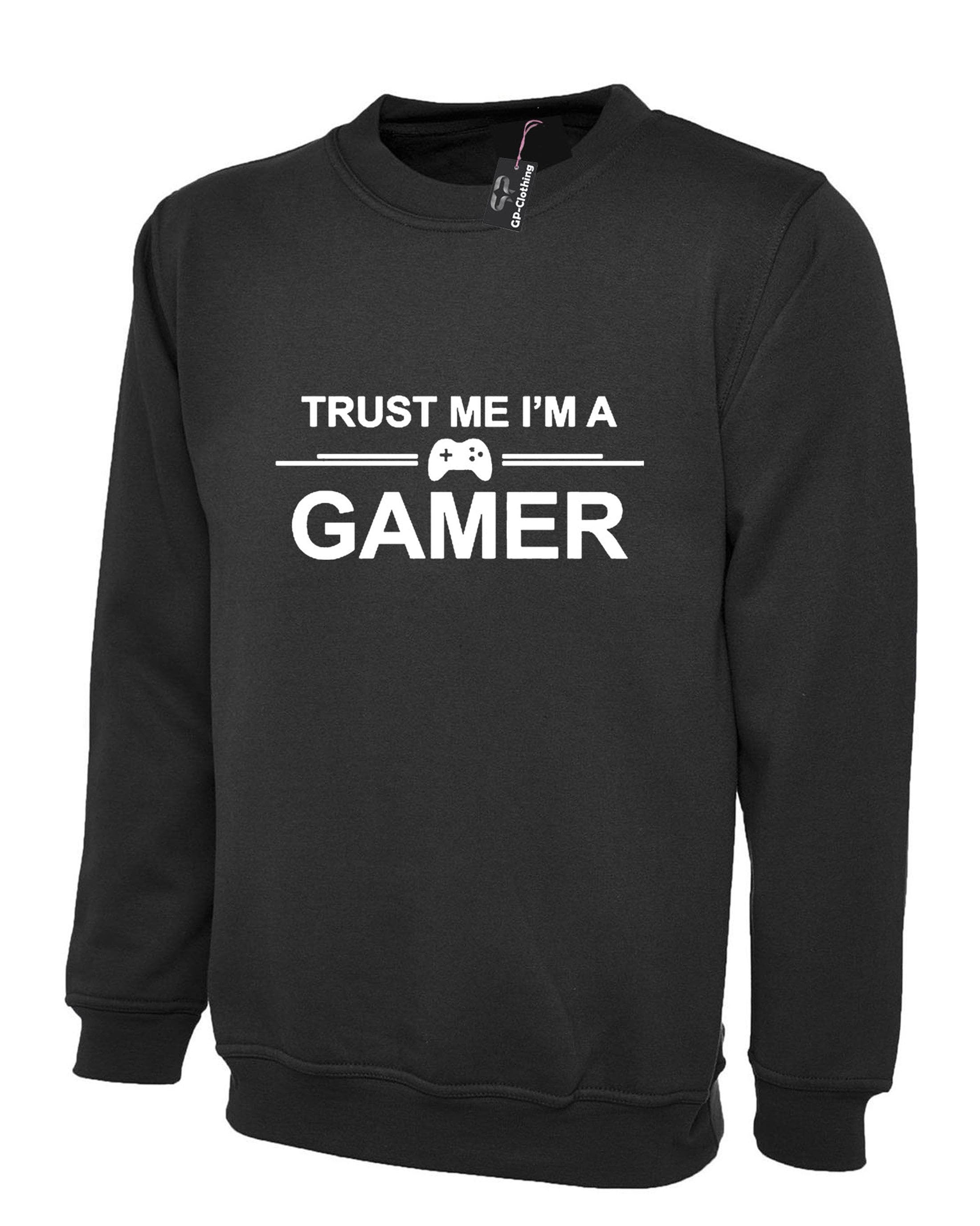 Trust me i'm a gamer sweatshirt jumper sweater shirt gift for game lovers play station ps video games mens ladies birthday christmas gift