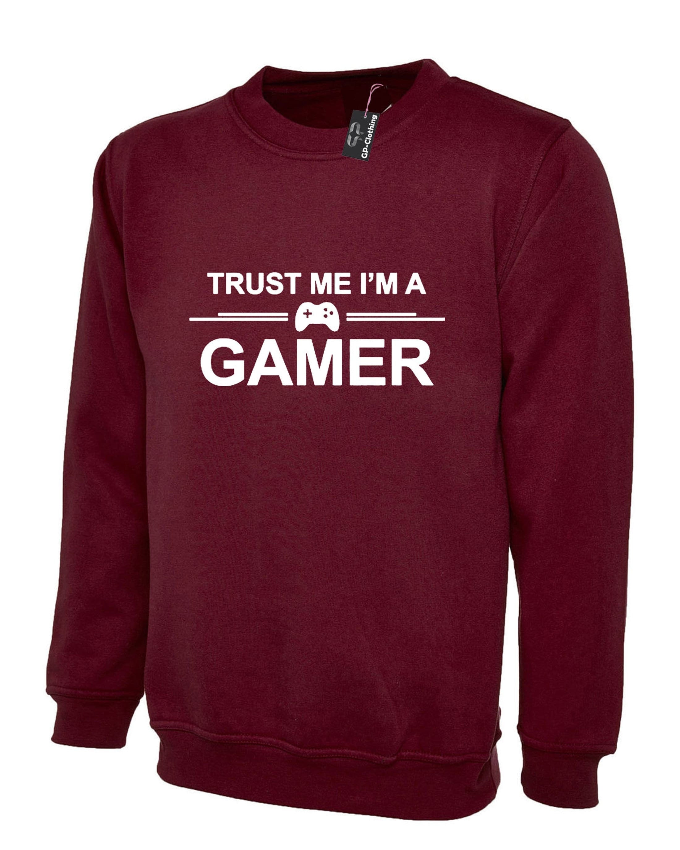 Trust me i'm a gamer sweatshirt jumper sweater shirt gift for game lovers play station ps video games mens ladies birthday christmas gift