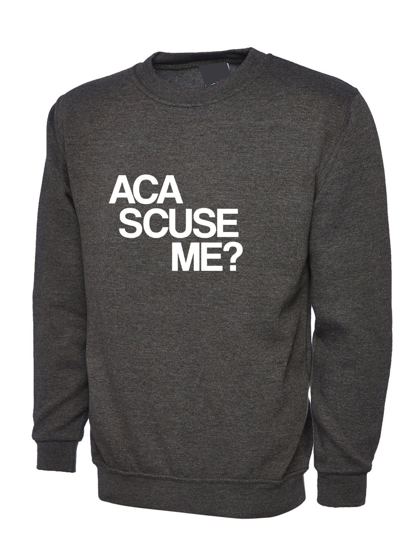 Aca scuse me humour excuse me sweatshirt jumper sweater shirt funny humor slogan top gift nerd womens mens unisex top