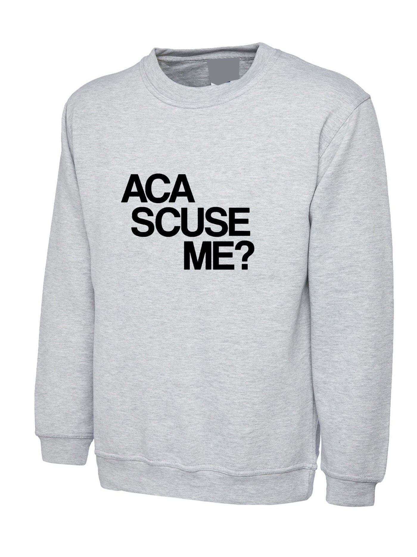 Aca scuse me humour excuse me sweatshirt jumper sweater shirt funny humor slogan top gift nerd womens mens unisex top