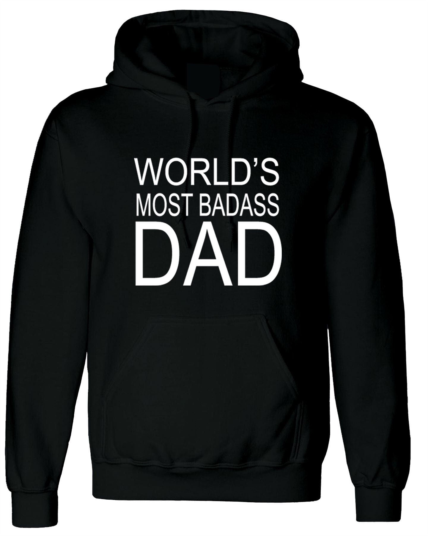 World's most badass dad hoodie hoody hood hooded gift idea for dad daddy father's day grandad birthday anniversary christmas xmas