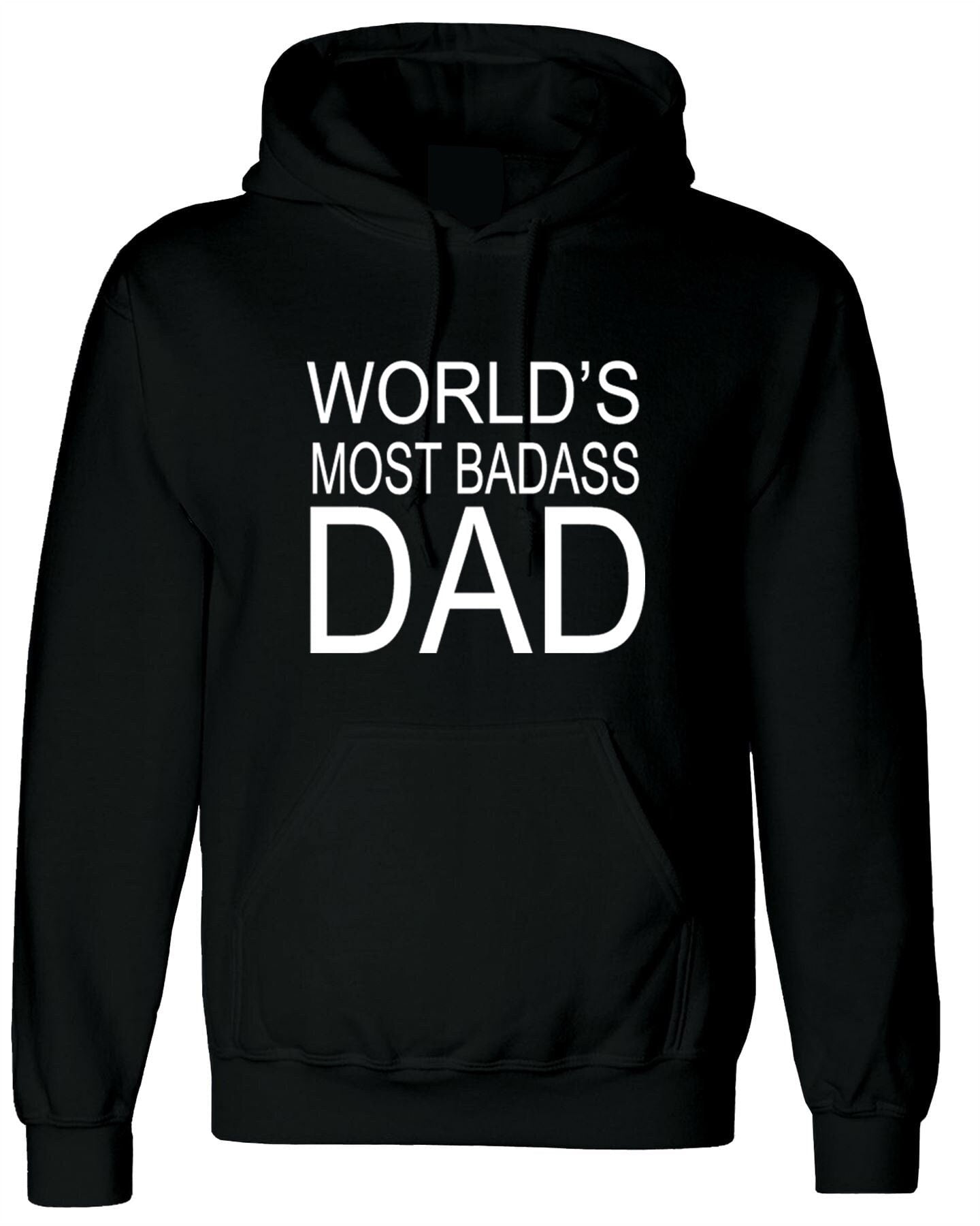 World's most badass dad hoodie hoody hood hooded funny gift for dad daddy papa father's day birthday christmas joke grandad.