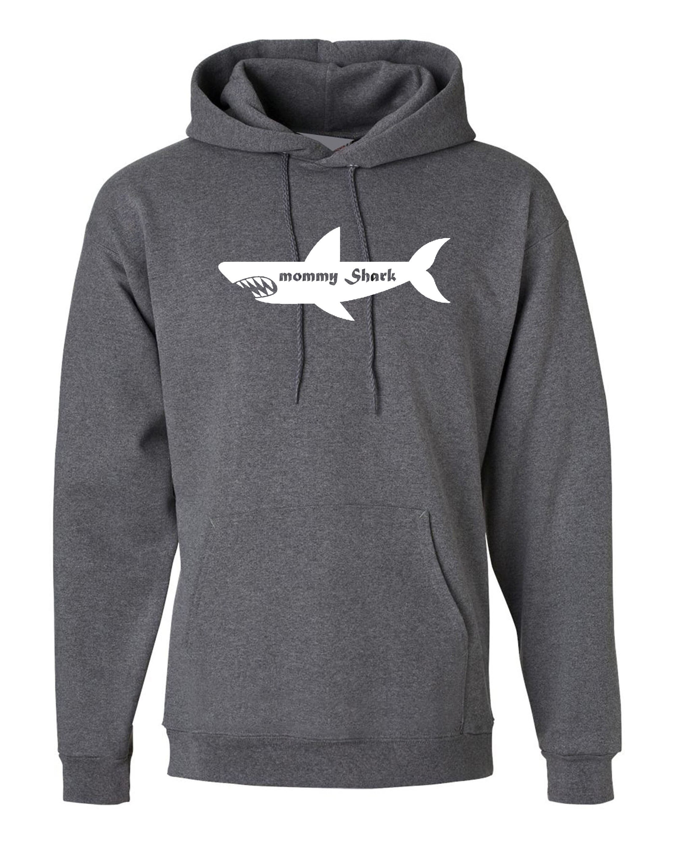 Mommy shark hoodie hoody hood hooded ladies mother's day birthday joke gift mum mama funny present christmas