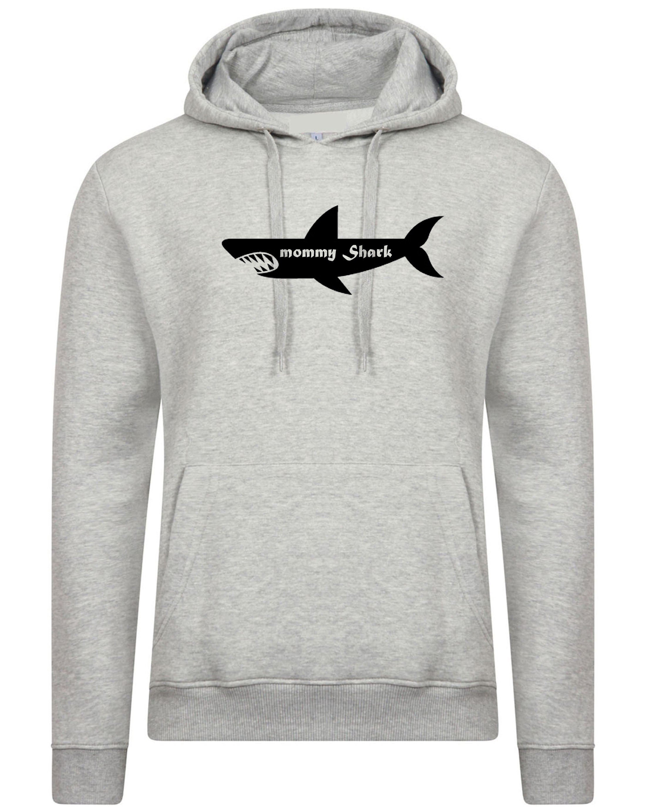 Mommy shark hoodie hoody hood hooded ladies mother's day birthday joke gift mum mama funny present christmas