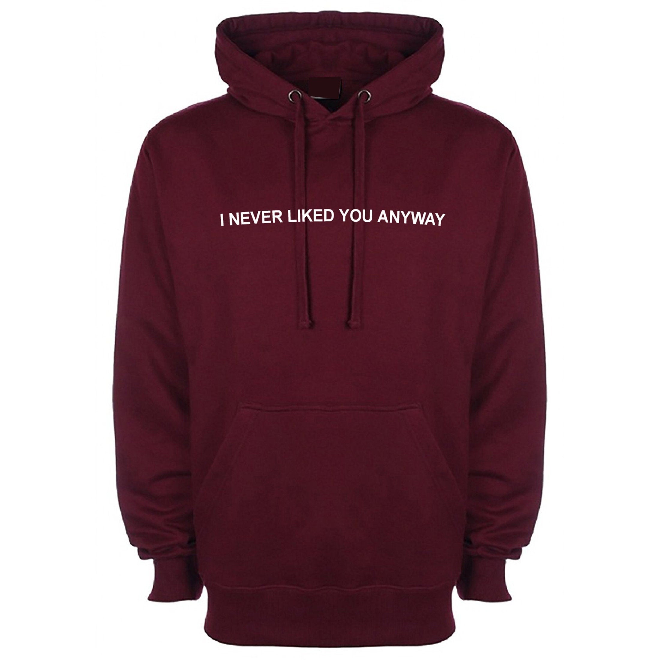 I never liked you anyway hoodie hoody hood top funny gift funny top valentines breakup rude sarcastic humor joke