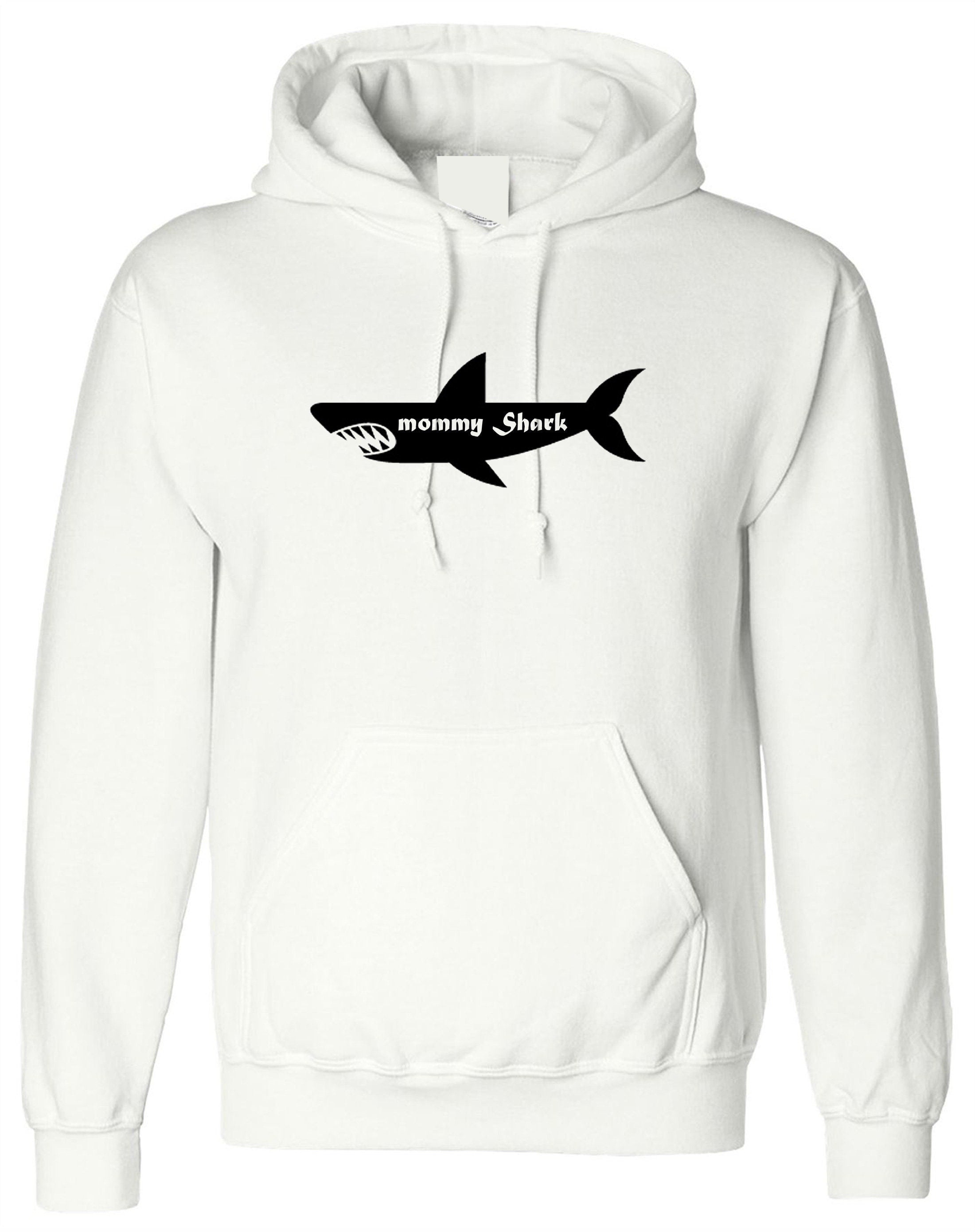 Mommy shark hoodie hoody hood hooded ladies mother's day birthday joke gift mum mama funny present christmas