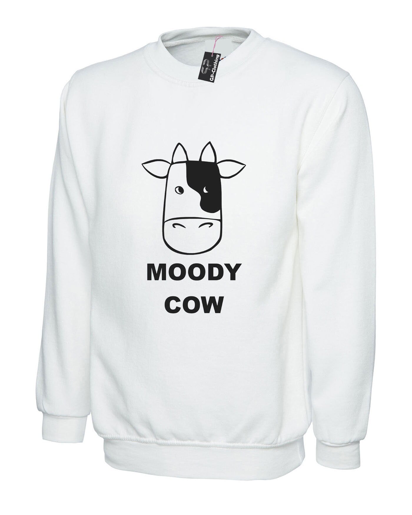 Moody cow sweatshirt jumper sweater shirt ladies mother's day birthday joke gift mum mama funny present christmas