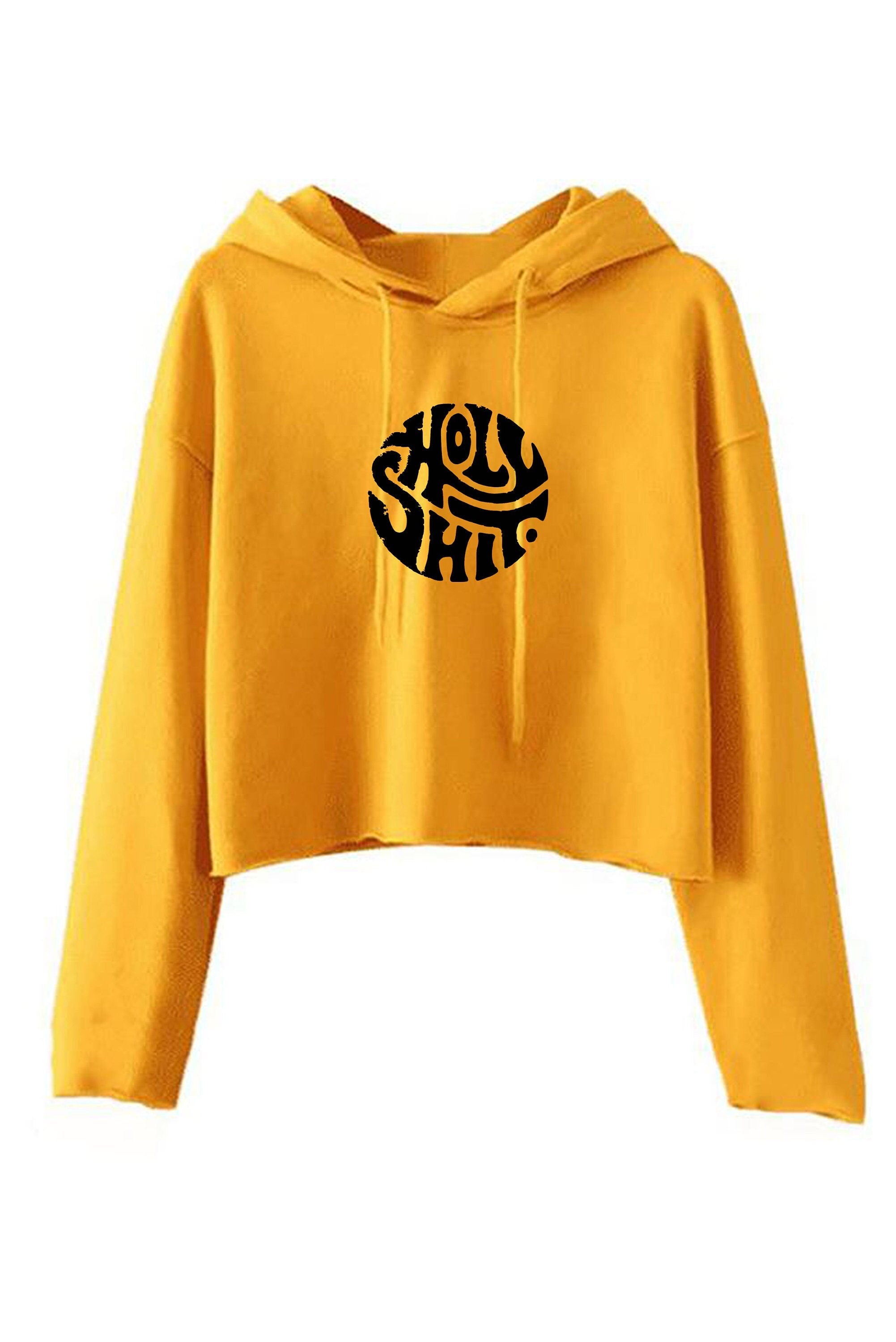 Funny gift, naughty crop tops hoodie crop-tops hoody holy shit, poop emoji, men's printed  crude humor great gift, adult humor, cute gift