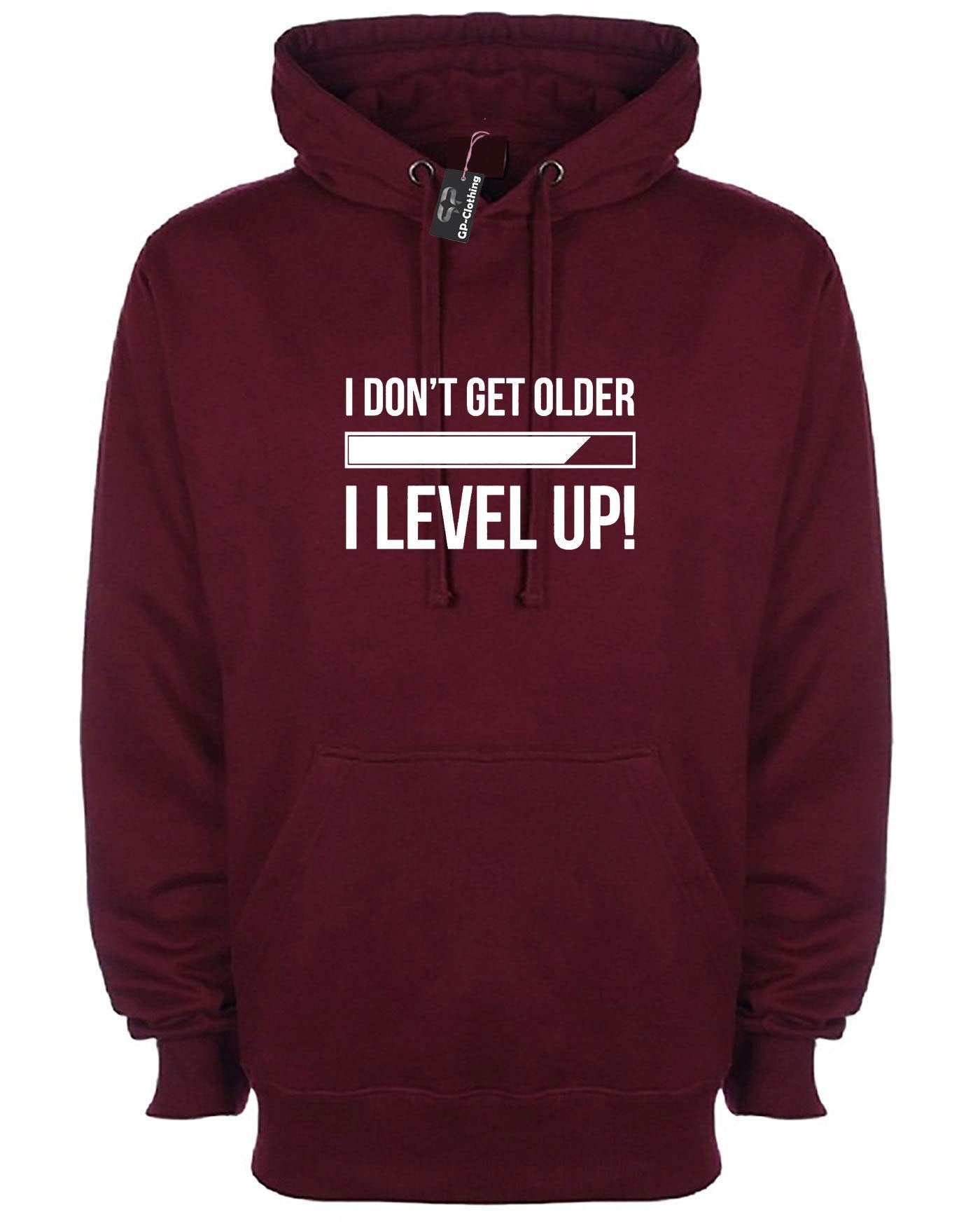 I don't get older i level up funny hoodie hoody hood hooded birthday gift brother sister gamer friend christmas eid game lover joke